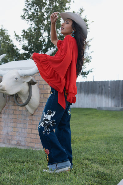 Running Wild Ruffle Top