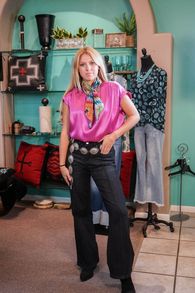 FDJ Olivia Pintuck Wide Leg Jean