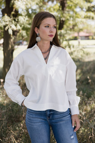 Entro Split Neck Long Sleeve Shirt