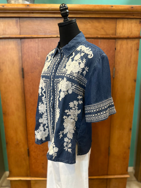 Johnny Was Randal Kimono Short Sleeve Top