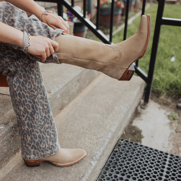 Emma Jane Boot in Latte Suede