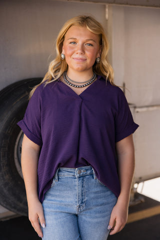 She & Sky Purple Pride Top