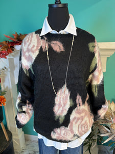 Liverpool Black Floral Sweater