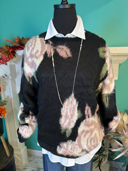 Liverpool Black Floral Sweater