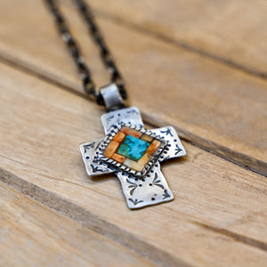 PBD Charlie Favour Cross with Link Chain Necklace