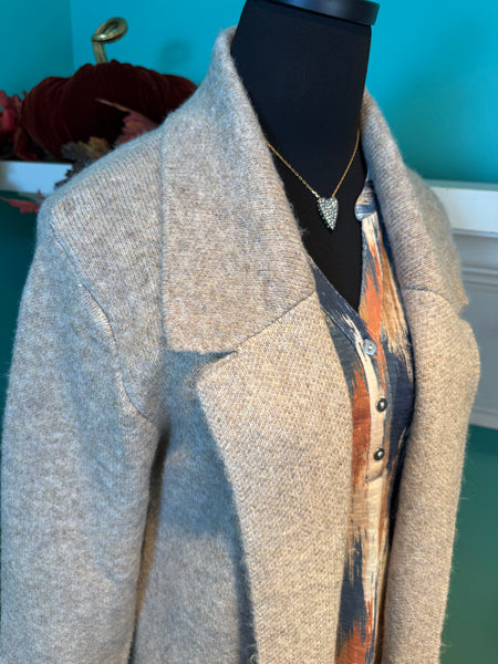 Esqualo Open Front Belted Cardigan