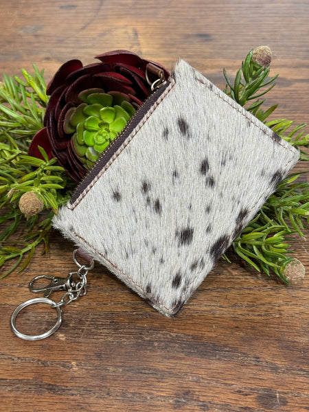 Cowhide Wallet With Lanyard Clip