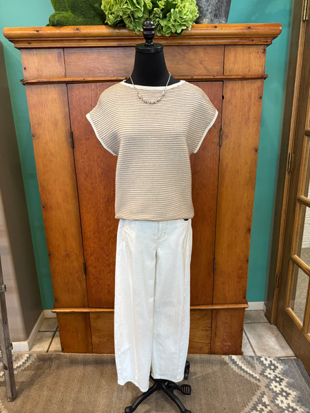 FDJ Ottoman Cap Sleeve Sweater