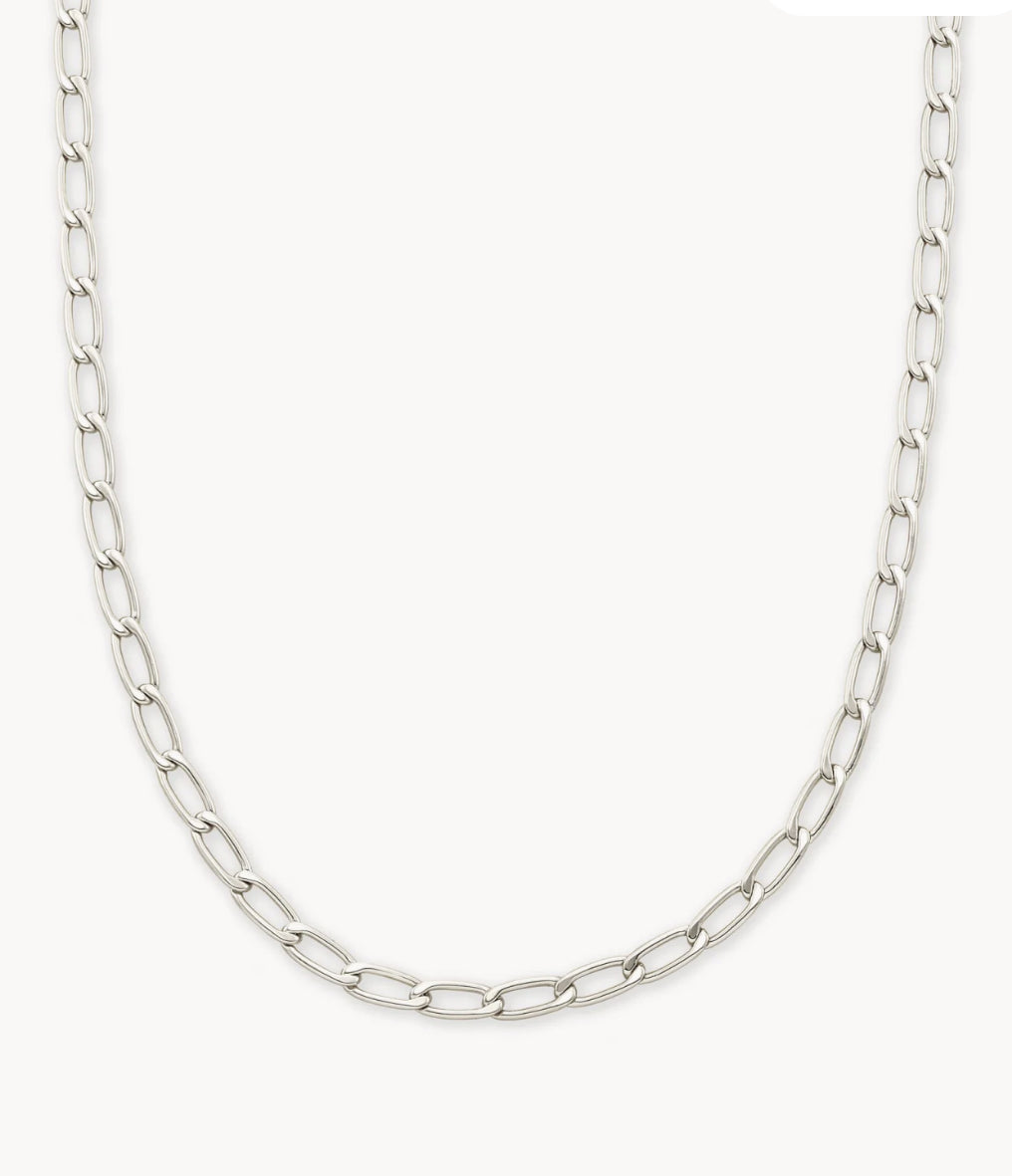 Kendra Scott Merrick Chain Necklace in Silver
