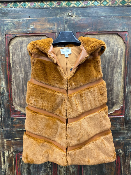 Joseph Ribkoff Faux Fur Hoodie Vest