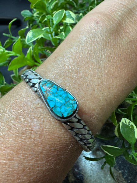 Bali Chain Kingman Turquoise Bracelet