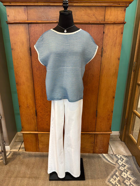 FDJ Ottoman Cap Sleeve Sweater