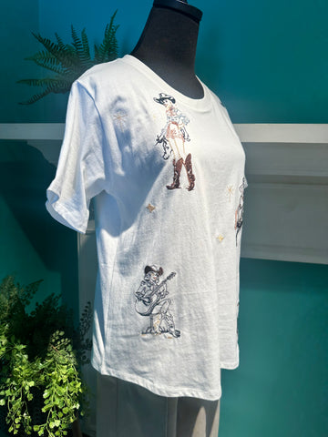 Western Embroidered T-Shirt