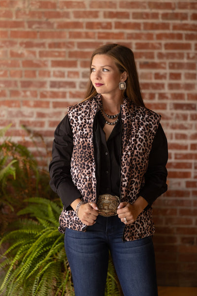 Leopard Quilted Vest
