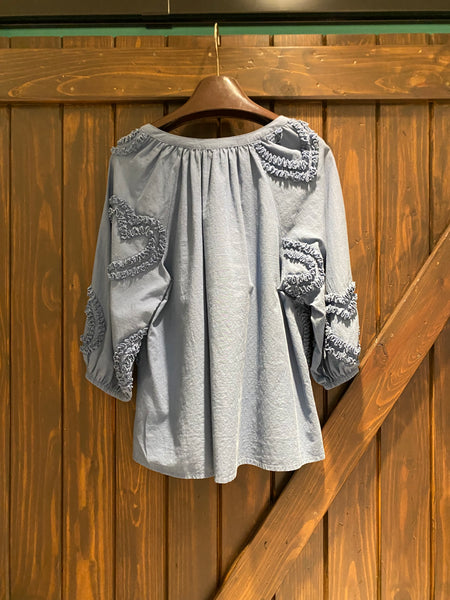 FDJ Embellished Cotton Blouse