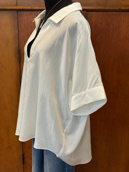 V-Neck Short Sleeve Dolman Top