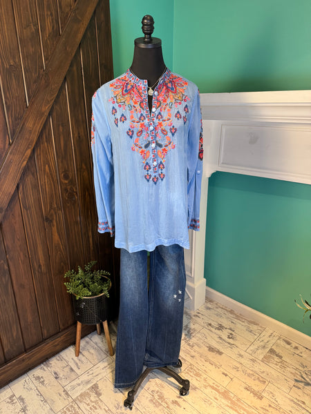 Johnny Was Alba Embroidered Blouse