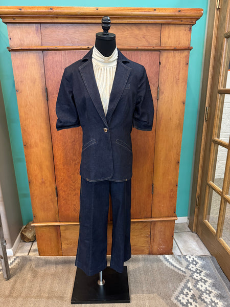 Joseph Ribkoff 1 Button Knit Denim Blazer