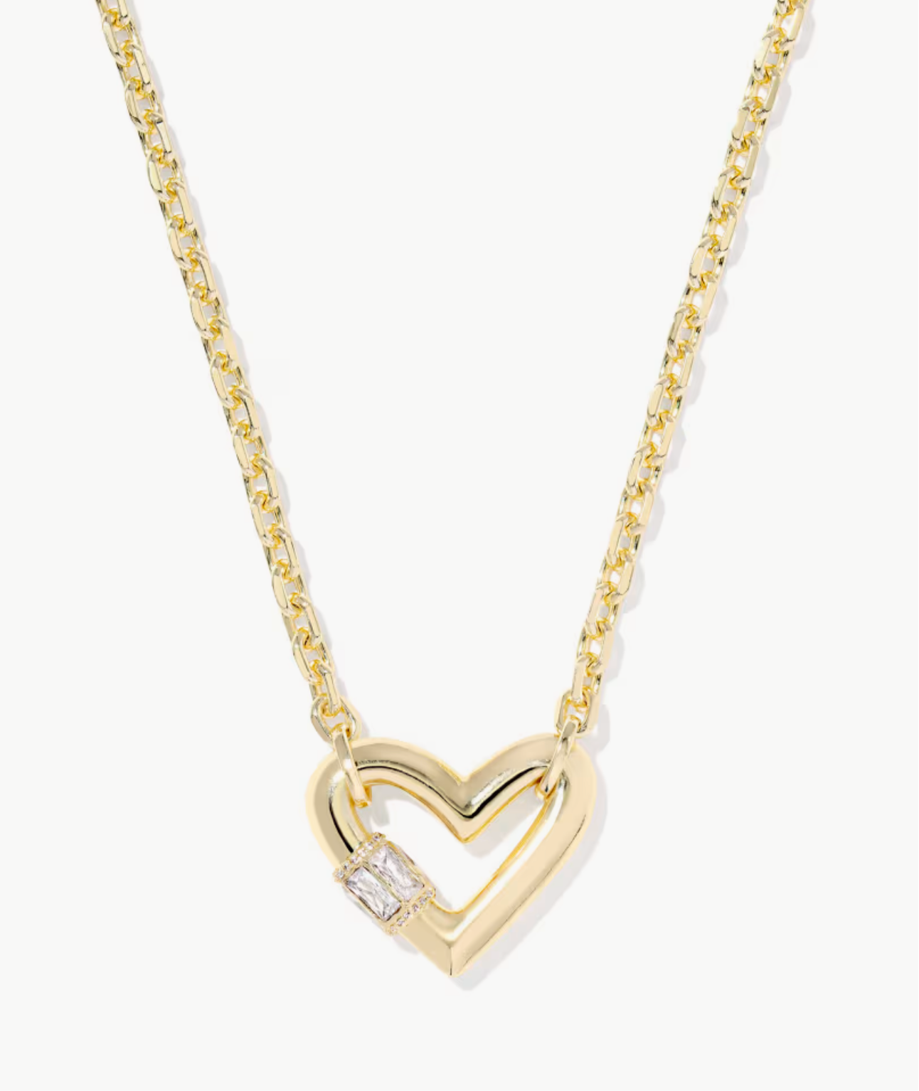 Kendra Scott Emery Heart Gold Short Pendant Necklace
