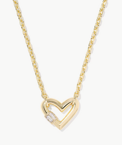 Kendra Scott Emery Heart Gold Short Pendant Necklace
