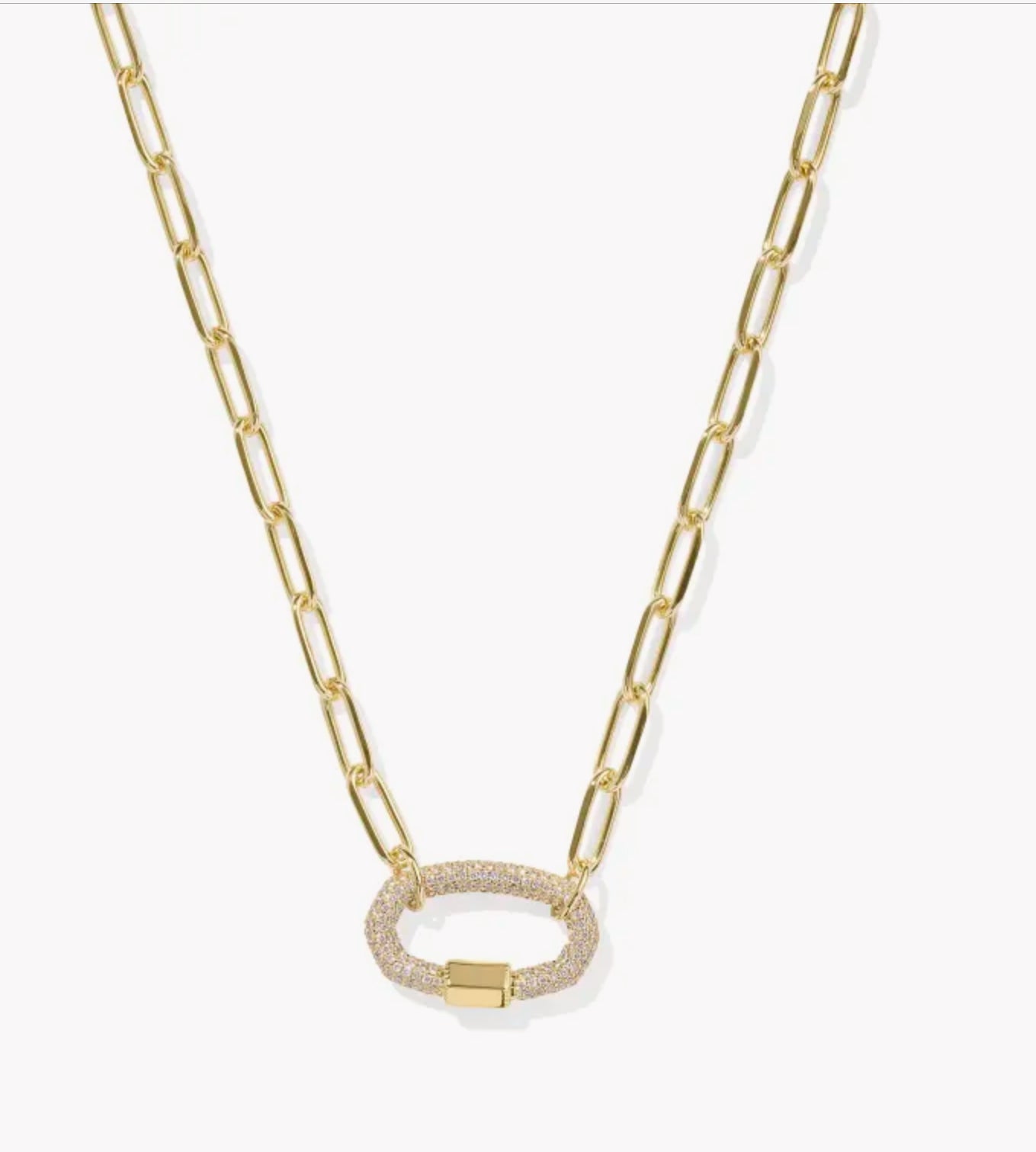 Kendra Scott Gold Link and Chain in White Crystal