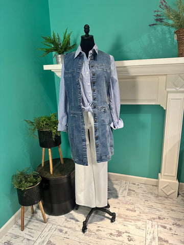 FDJ Long Denim Vest