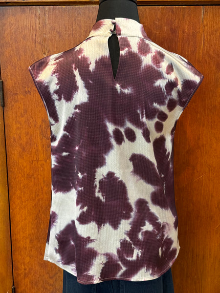 Rosalind High Neck Draped Blouse
