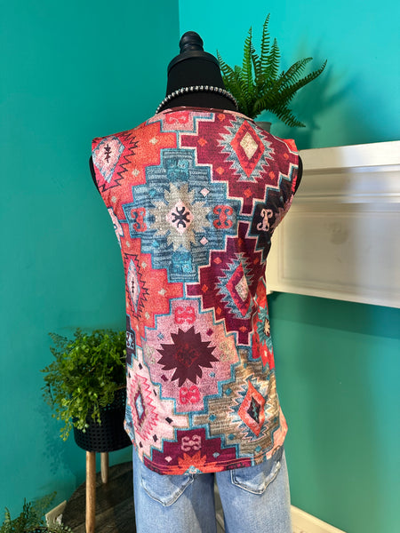 Navajo Knit Print Tank
