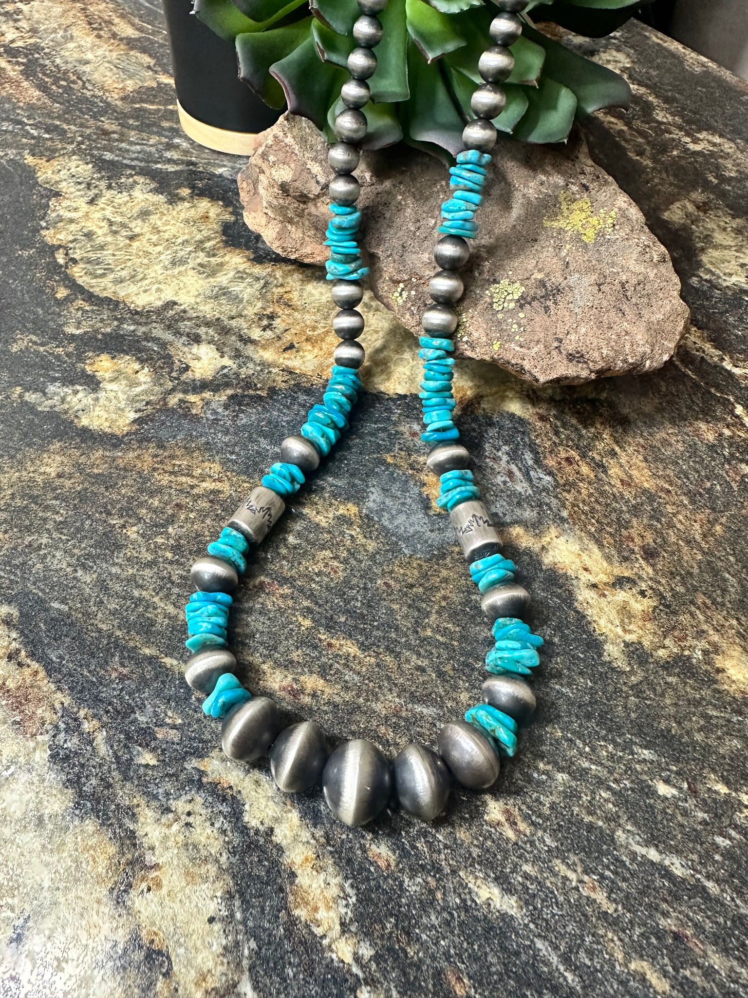 Rose Martin Handmade Navajo Pearl Turquoise Necklace