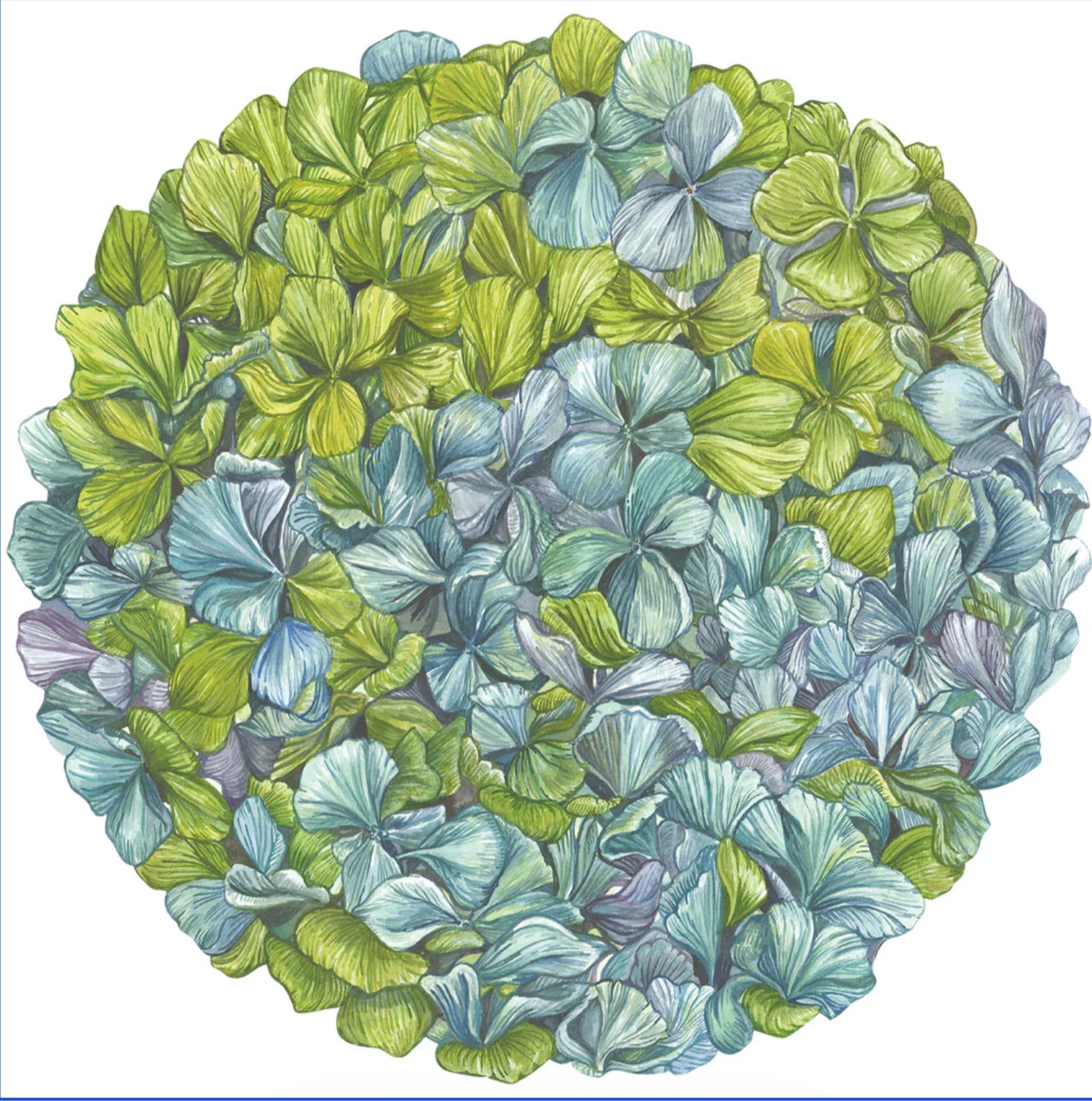 Hester & Cook Die-Cut Hydrangea Placemat
