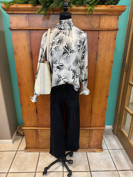 Lysse Embellished Scarf Neck Blouse