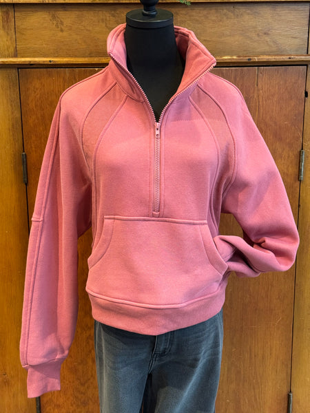 Dove Funnel Neck Half-Zip