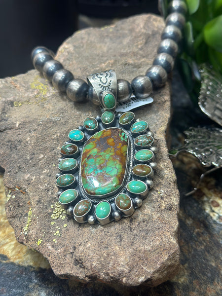 SWS The Long Oval Turquoise Pendant