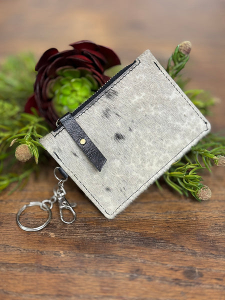 Cowhide Wallet With Lanyard Clip
