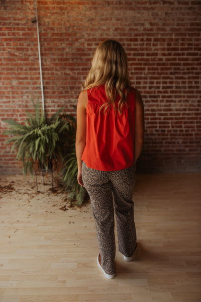 Ruffle Game Day Sleeveless Top