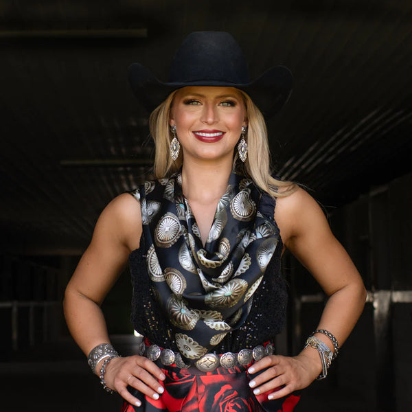 Fringe Scarves Big Concho Long & Tall Scarf