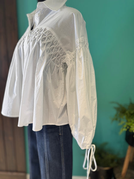 Detailed Button Down Top