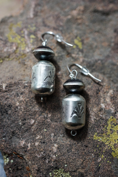 Handmade Etching Wire Earring