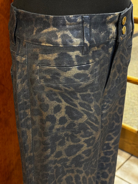 Woven Leopard Print Pant