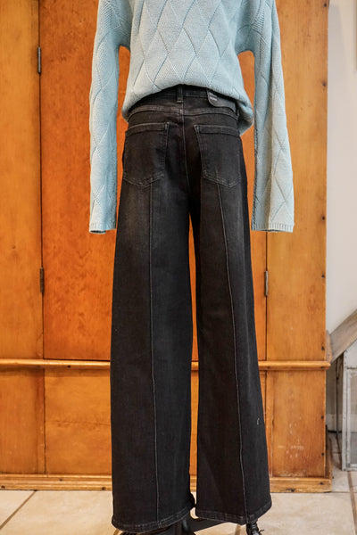 FDJ Olivia Pintuck Wide Leg Jean