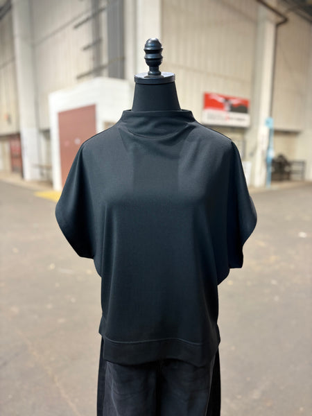 Mock Neck Short Sleeve Top