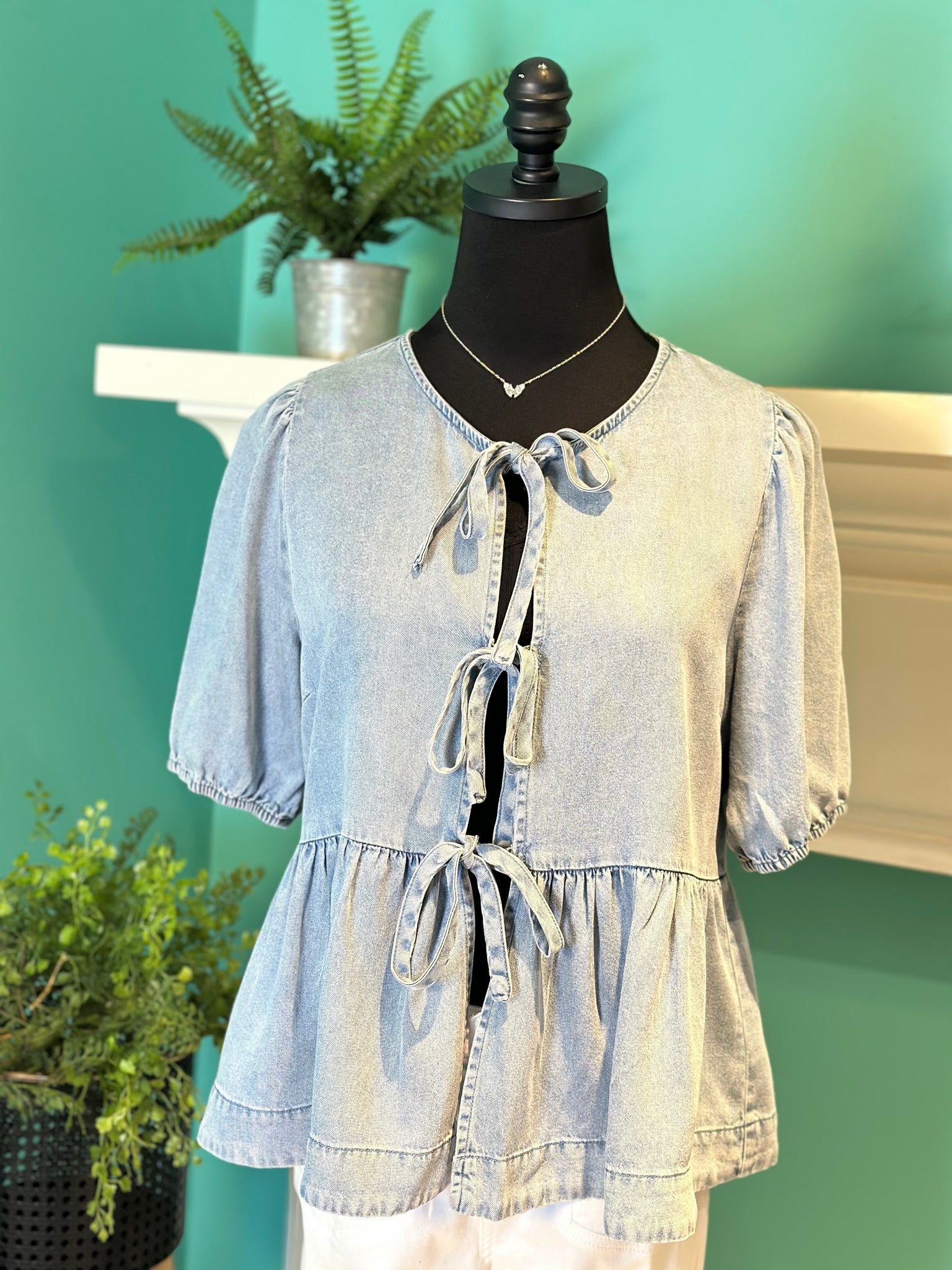 The Bow Front Tie Top