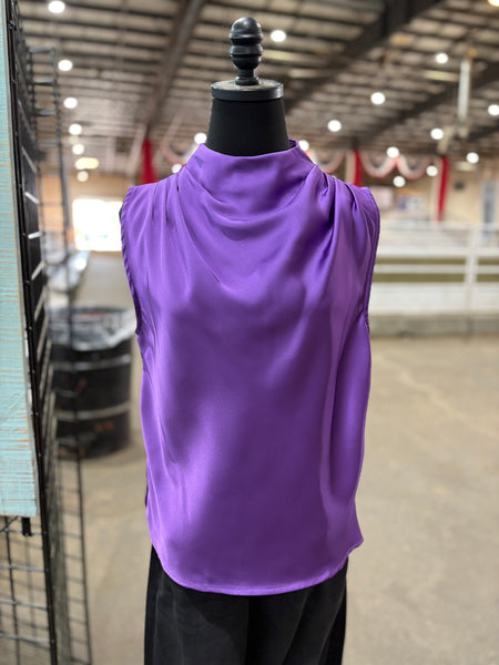 Mock Neck Sleeveless Top