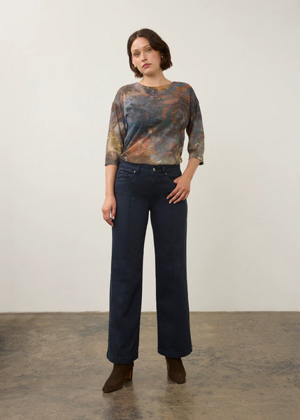 Olivia Wide Leg in Blueberry