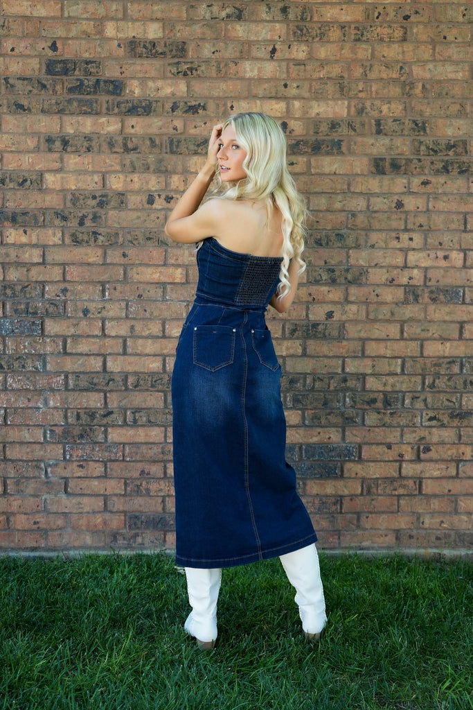 Denim Cowgirl Dress – Cummings Carousel Denim Cowgirl Dress – Cummings Carousel