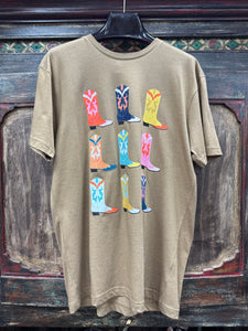 Summer Tees- 9 Western Boots Short Sleeve Tee