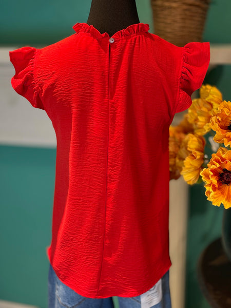Ruffle PinTuck Top