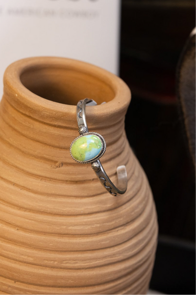 ALZ Turquoise Oval Stacker Bracelet