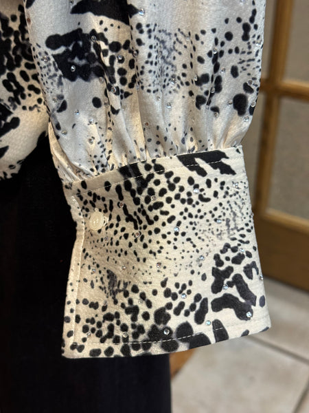 Lysse Embellished Scarf Neck Blouse