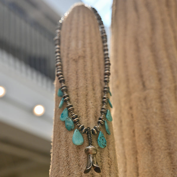 PBD Turquoise Pedal Blossom Necklace